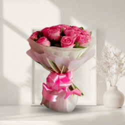 Magnificent Pink Roses Bouquet