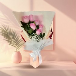 Blushing Pink Roses Bouquet