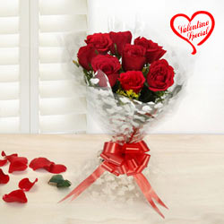 Rose Day Exclusive Bouquet of 8 Red Roses
