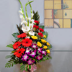 Captivating Arrangement of Mix-Color Flowers to Sivaganga