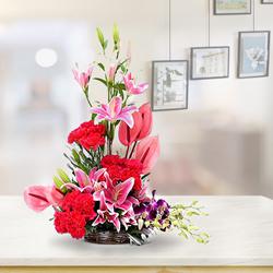 Designer Arrangement of 30 Exotic Flowers to Nipani