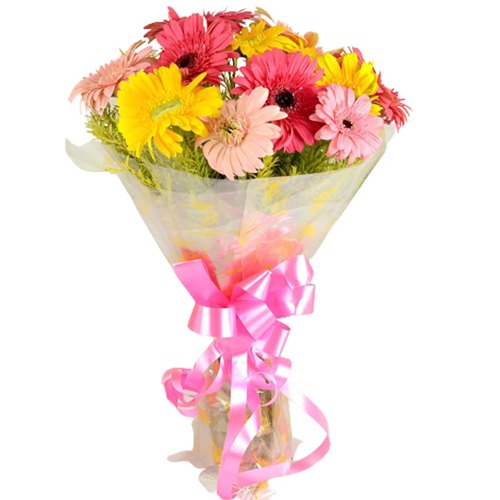 Stylish Bunch of Mixed Color Gerberas
 to Marmagao