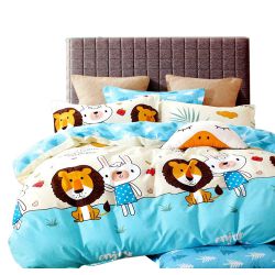 Super Comfy Cartoon Print Queen Size Bed Sheet N Pillow Cover Set