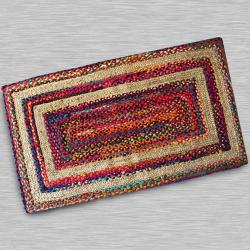 Trendy Fernish Decor Jute Cotton Rug to Ambattur