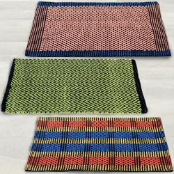 Smarty Set of 3 Traditional Style Cotton Blend Doormats to Cooch Behar