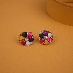 Vibrant Floral Design Earring Set