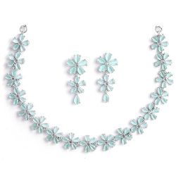 Beautiful CZ  N  AD Necklace Set to Punalur