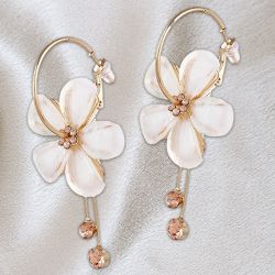 Stunning Gold Plated Floral Earrings to Andaman and Nicobar Islands