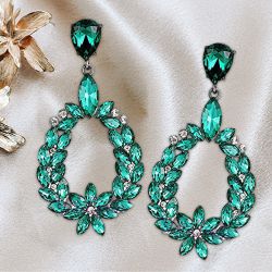 Glamorous Crystal Earrings to Punalur