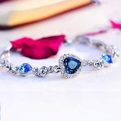 Fancy Heart Crystal Bracelet
