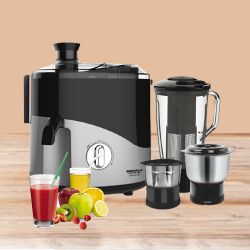 Classic Maharaja Whiteline 3 Jars Juicer Mixer Grinder in Black  N  Silver to Alwaye