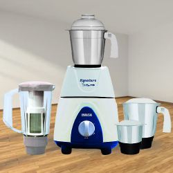 Trendy Inalsa White n Blue Mixer Grinder with Break Resistant Jars to Lakshadweep