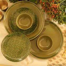 Culinary Elegance  A Sindhari Dinner Set Gift to India