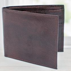 Lovely Dark Brown Mens Leather Wallet to Alappuzha