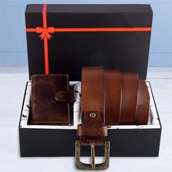 Amazing Hide and Skin Mens Leather Card Holder, Belt N KN95 Mask