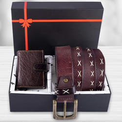 Wonderful Hide and Skin Mens Leather Card Holder, Belt N KN95 Mask