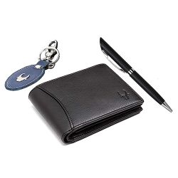 Outstanding Trio of WildHorn Leather Wallet with Keychain N Pen Set to Alappuzha