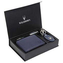 Exclusive WildHorn Leather Wallet with Keychain N Pen Combo for Men to Nipani