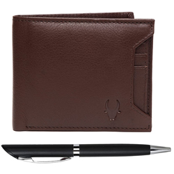 Fabulous WildHorn Mens Leather Wallet with Pen Combo