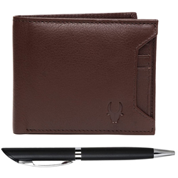 Fabulous WildHorn Mens Leather Wallet with Pen Combo to Kollam