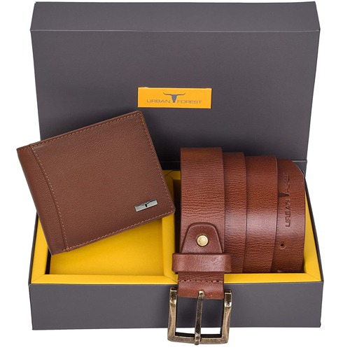 Classic RedWood Mens Wallet N Belt Combo Set for M... to Sivaganga