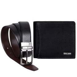 Stylish Urban Forest Mens Leather Wallet N Reversible Belt Combo to Lakshadweep