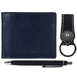 Dazzling Urban Forest Wallet with Keyring N Pen Set for Men