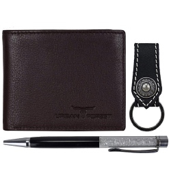 Fantastic Trio of Urban Forest Mens Wallet with Keyring N Pen