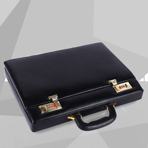 Sleek Mens Leather Office Briefcase to Nipani