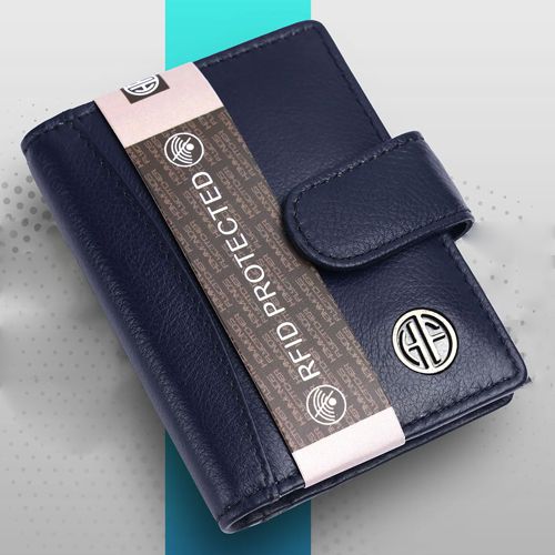 Elegant Leather RFID Protected Card Wallet to Perintalmanna