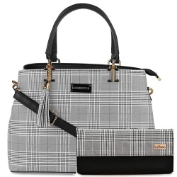 Adoring BELLISSA Leather Handbag N Wallet Combo For Women