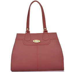 Adorable Fostelo Leather Maroon Handbag For Women to Uthagamandalam