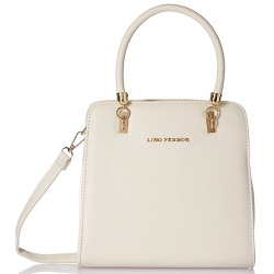 Lino Perros Marvel White Faux Leather Ladies Handbag