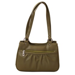 Double Partition Olive Ladies Fancy Design Bag to Irinjalakuda