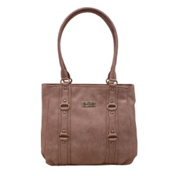 Beige Color Parallel Strips Vanity Bag for Women to Lakshadweep