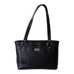 Awesome Black Vanity Bag for Women with Dual Chamber