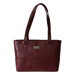 Maroon Vanity Bag for Women with Front Stiches to Sivaganga