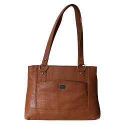Classy Womens Vanity Bag in Rustic Brown