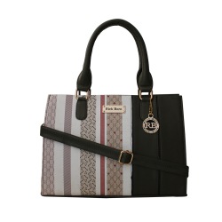 Amazing Vanity Bag in Striped N Plain Combination to Nipani
