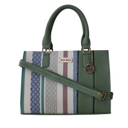 Classy Vanity Bag in Striped N Plain Combination to Marmagao