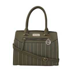 Ravishing Striped Front Design Ladies Leather Bag to Uthagamandalam