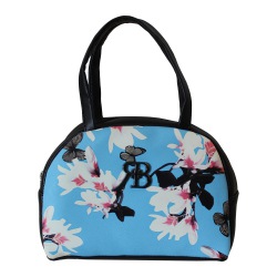 Azure Blue Purse for Her in Butterfly Print