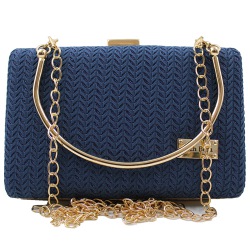 Metal Frame with Sling Chain Ladies Blue Sling Bag to Marmagao