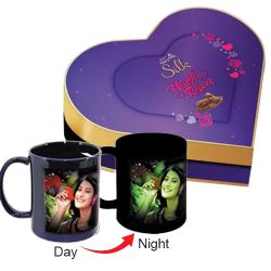 Impressive Personalized Photo Radium Mug n Heart Chocolate Box to Sivaganga