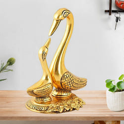 Classy Pair of Kissing Duck Metal Showpiece to Adipur