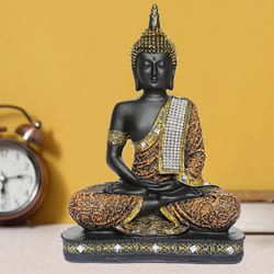 Auspicious Sitting Buddha Idol for Home Decoration to Vakadu