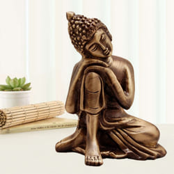 Wonderful Relaxing Buddha Metal Showpiece to Chandigarh