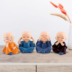 Appealing Four Monk Buddha Autographix Statue to Aleppy