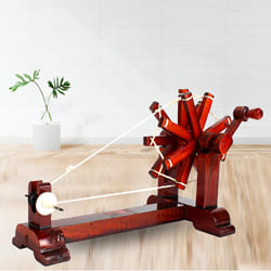 Classic Wooden Gandhi Charkha Showpiece to Mangalore