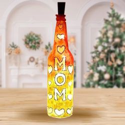 Ideal Gift of Glowing MOM Bottle Lamp